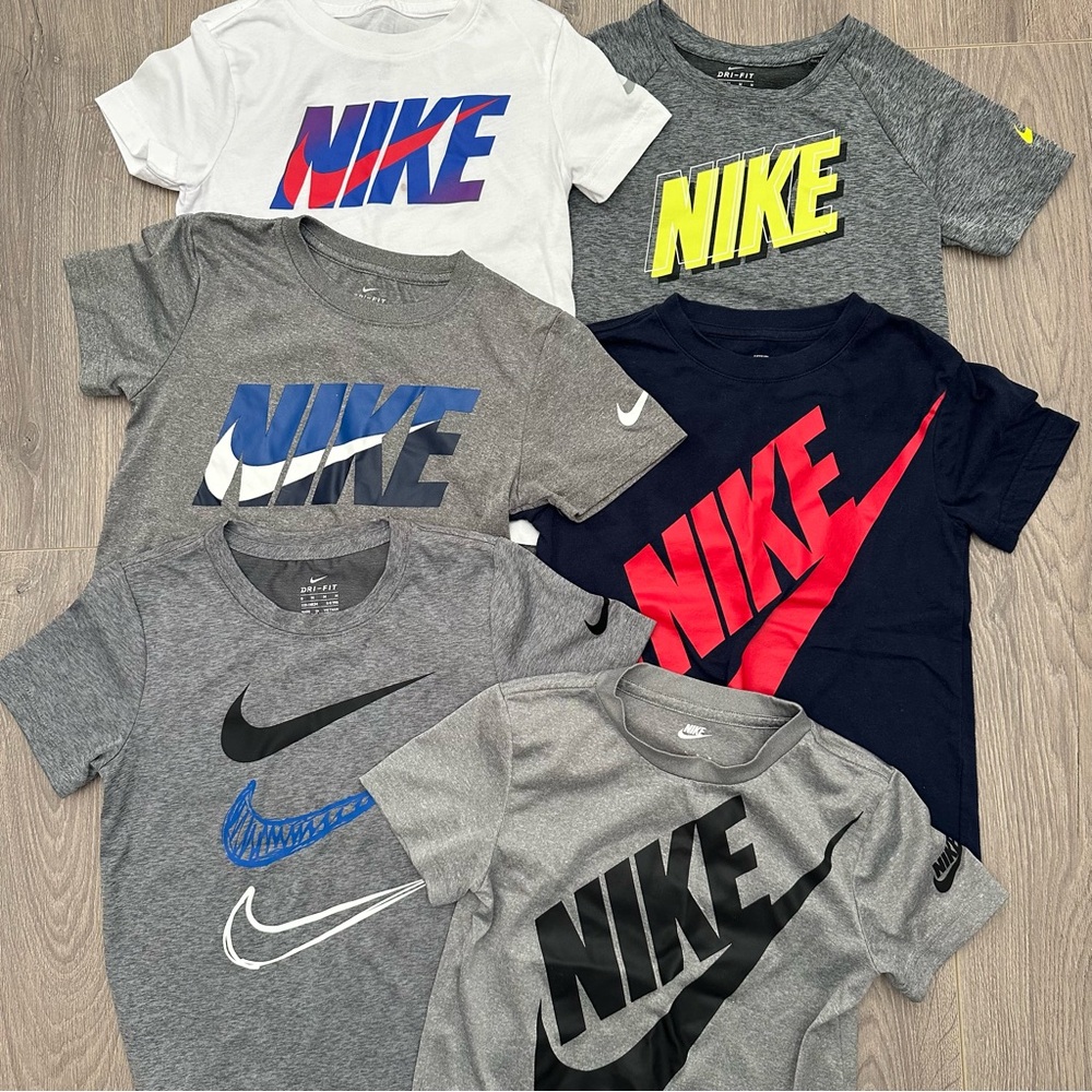 SET OF 6 Nike Kids Short Sleeve Tees - 6T Boys athletic casual T shirt